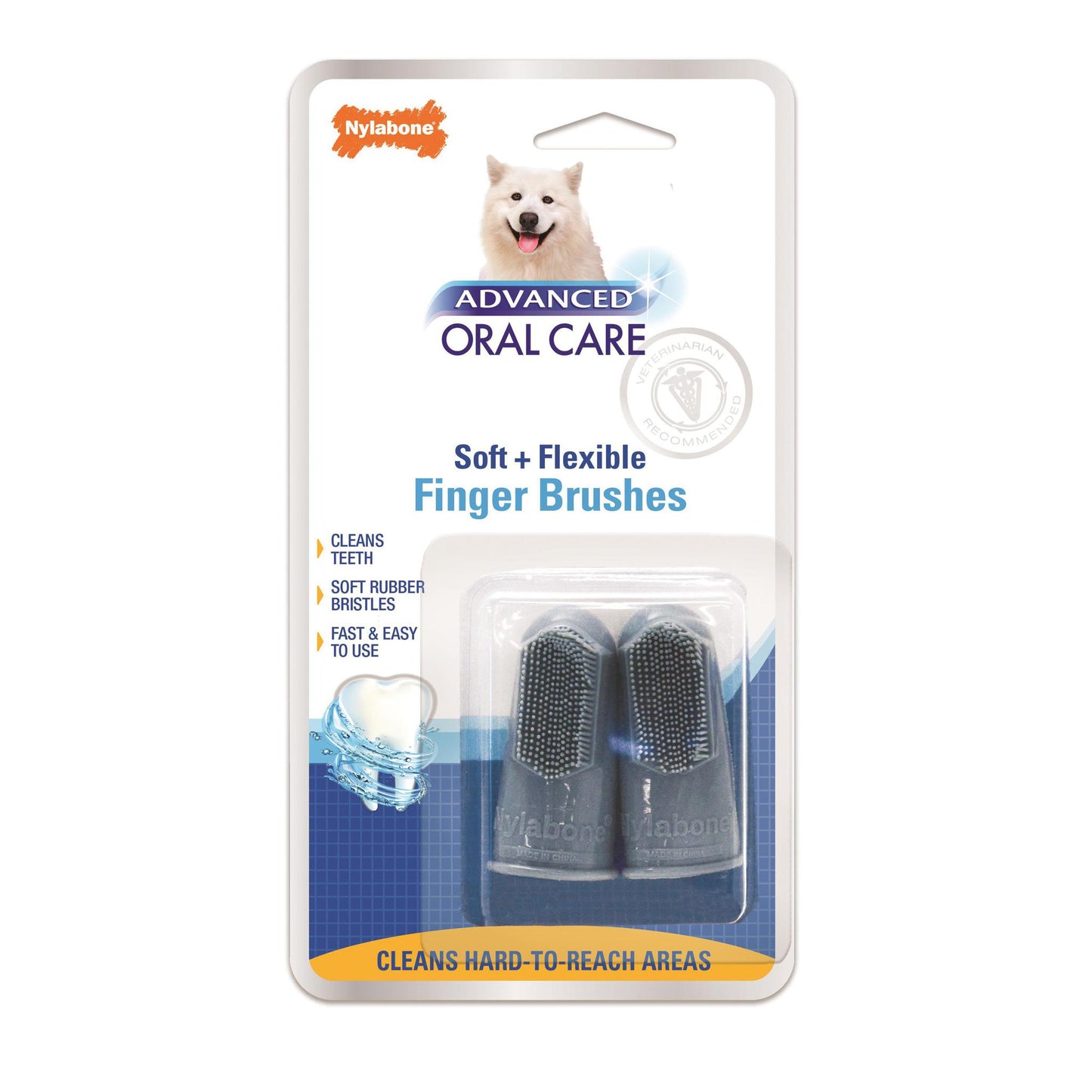 Nylabone Oral Finger Brush 2pk