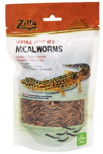 Zilla Reptile Mealworm Food 3.75oz