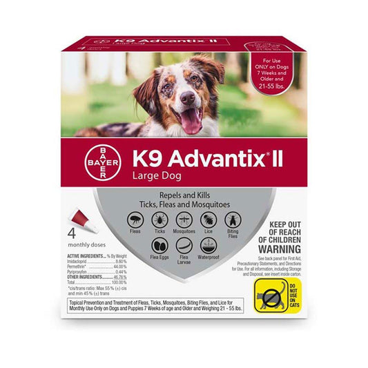 Bayer K9 Advantix 2 21-55# LG 4pk