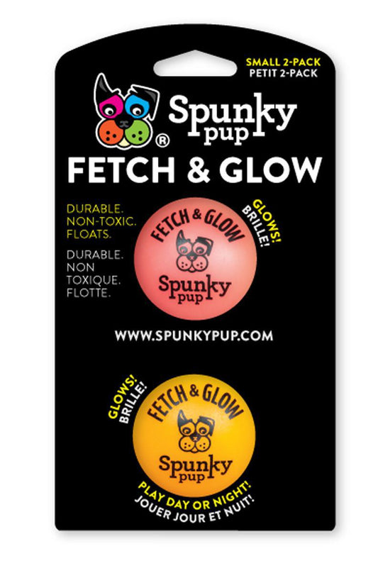 Spunky Pup Fetch & Glow SM 2pk