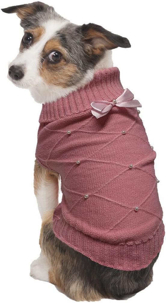 Fashion Pet Flirty Pearl Sweater Pink SM