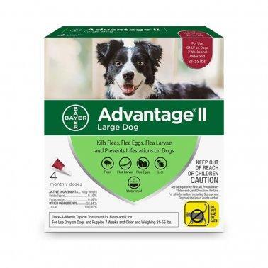 Bayer Advantage 2 Dog LG 21-55# 4pk