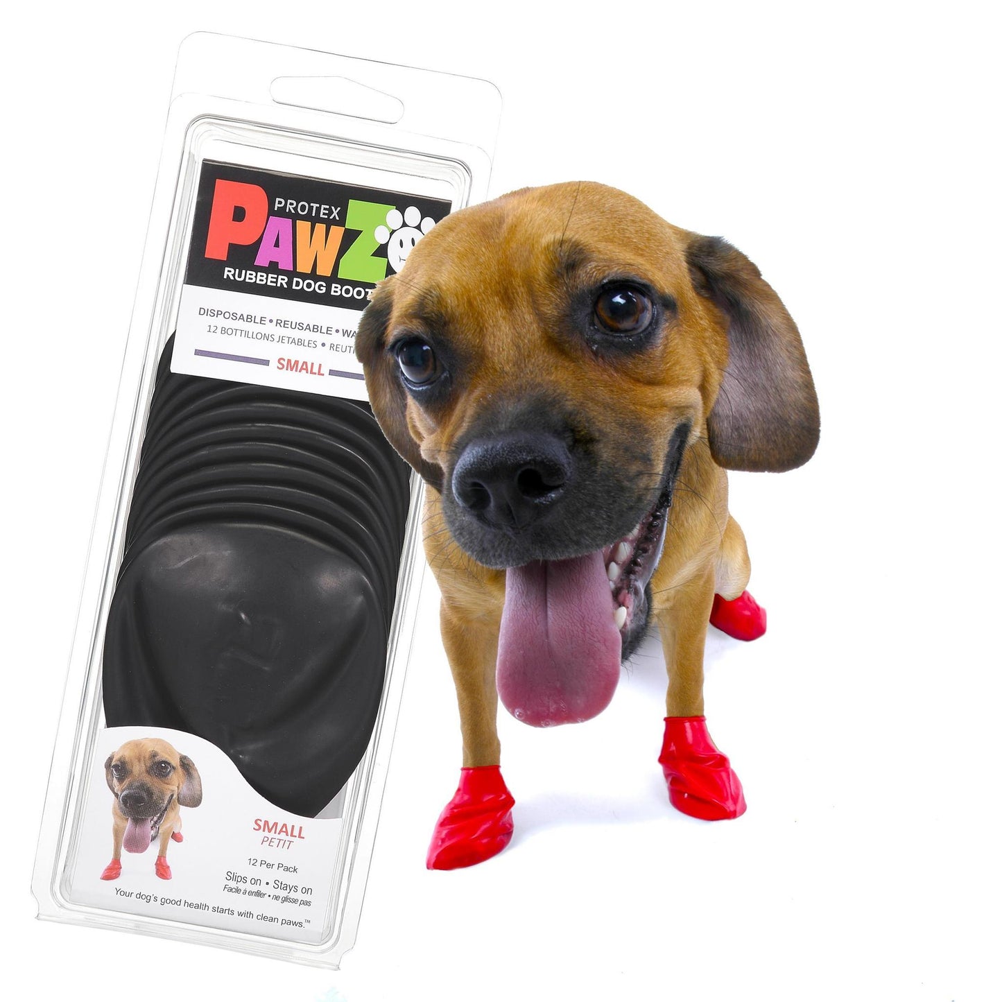 PawZ Waterproof Boots Black 12pk Tiny