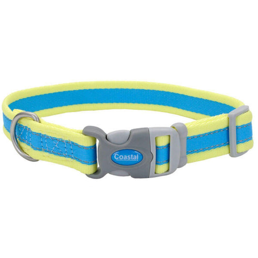 Coastal 1" Adjustable Collar Aqua 18"-26"