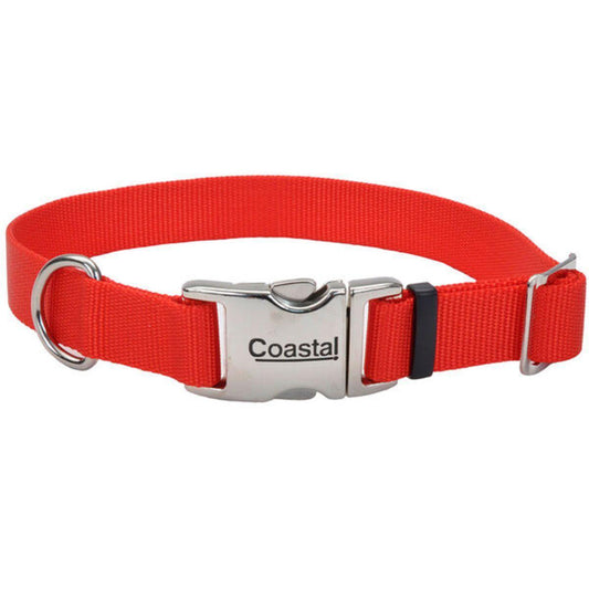 Coastal 3/4" Adjustable Collar Metal Red 18"