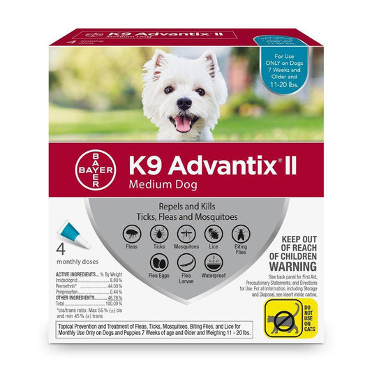 Bayer K9 Advantix 2 11-20# MD 4pk