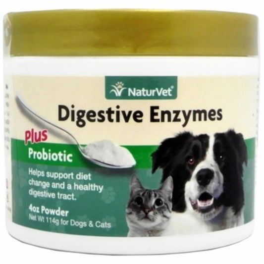 NaturVet Digestive Enzyme +Probiotic 4z