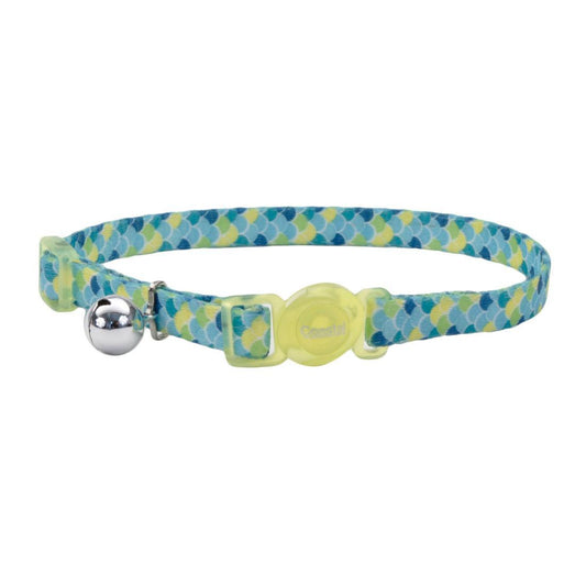 Coastal 3/8" Breakaway Cat Collar Lime Scale 8"-12"