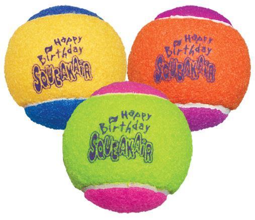 Kong Birthday Tennis Ball 3pk MD