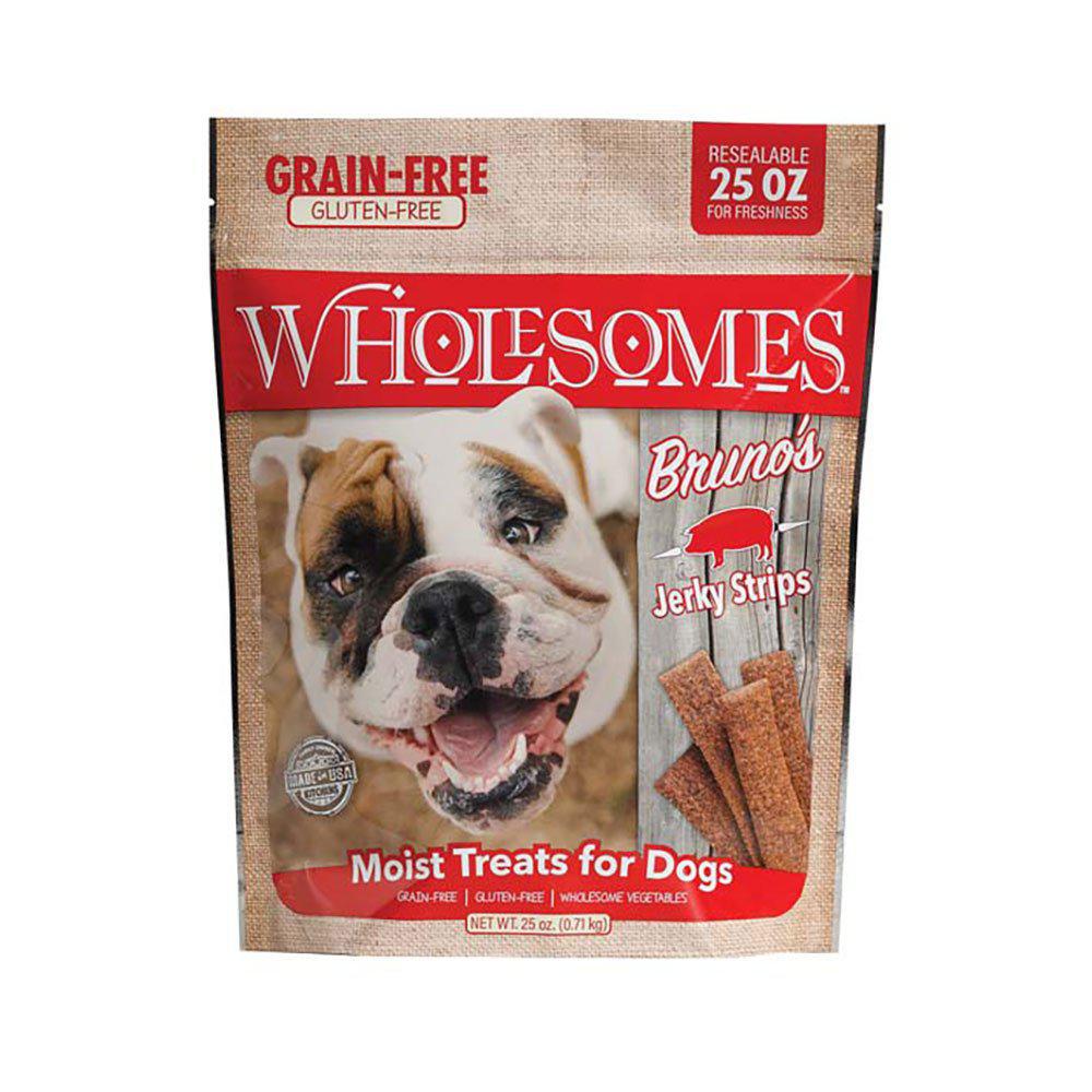 Wholesomes Bruno's Jerky Strips 25z