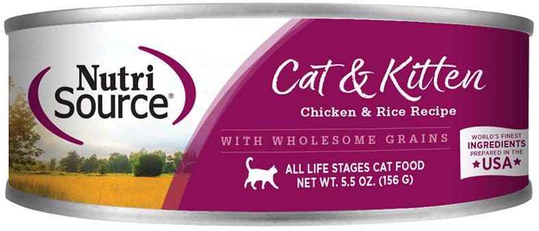 Nutri Source Chicken & Rice Cat 5.5z