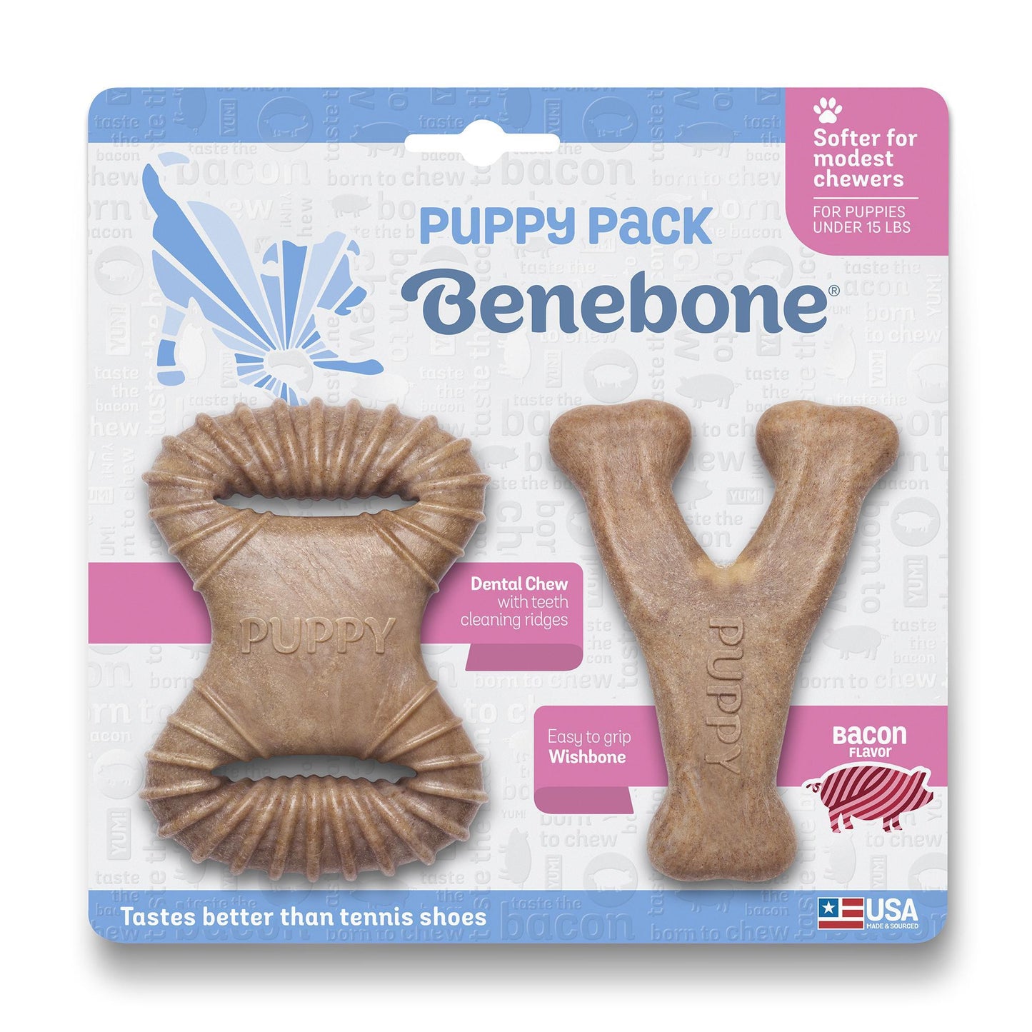 Benebone Wishbone & Dental Bacon Puppy