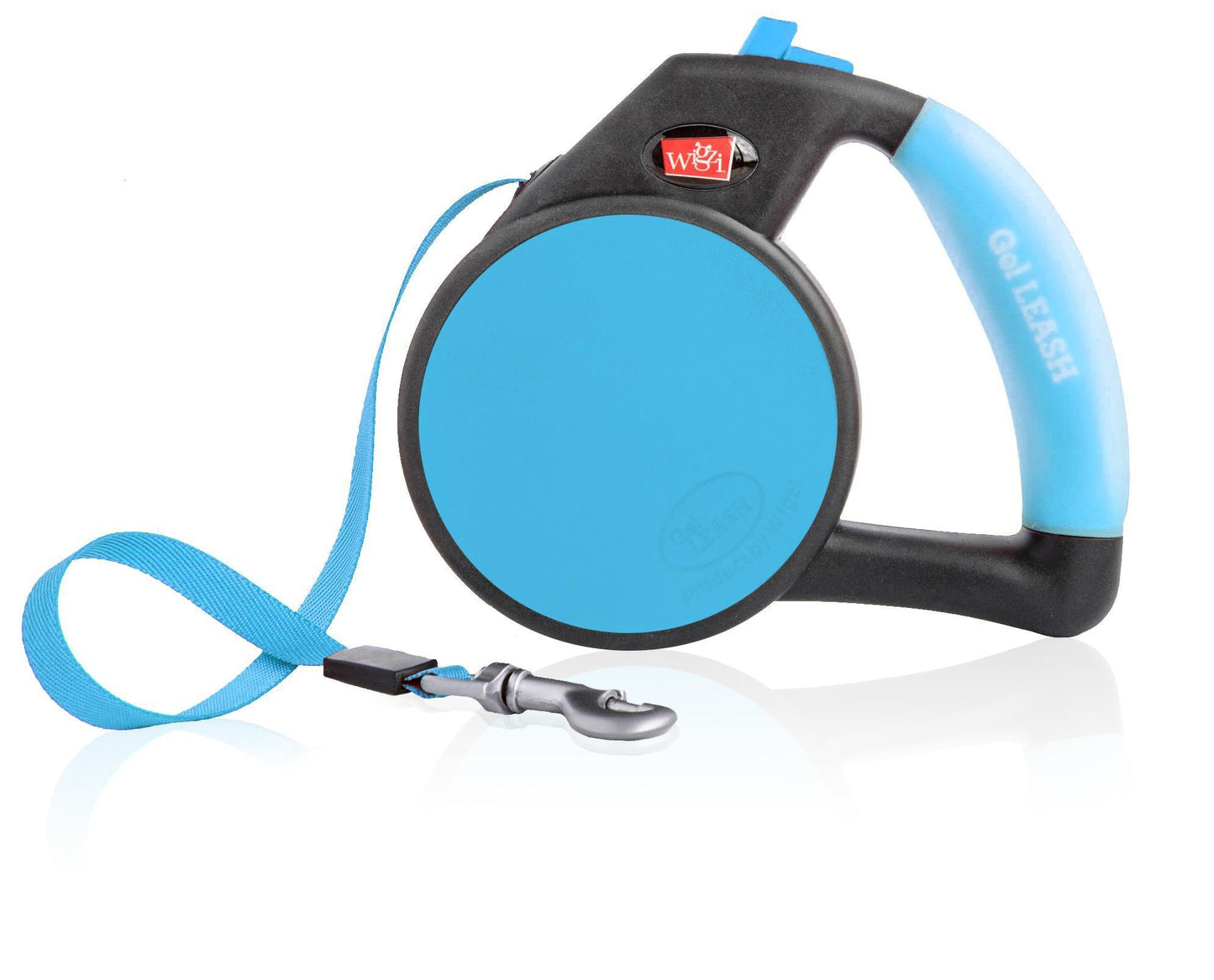 Wigzi Retractable Leash w/ Gel Handle LG Blue