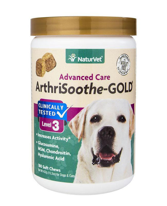 NaturVet ArthriSoothe-Gold LVL 3 Chews 180ct