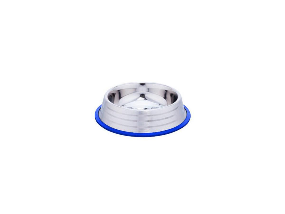 Indipets Bowl No-Tip 24oz Silver w/ Silicon