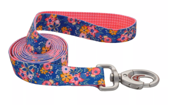 Coastal 1" Leash Pink Flowers x6'