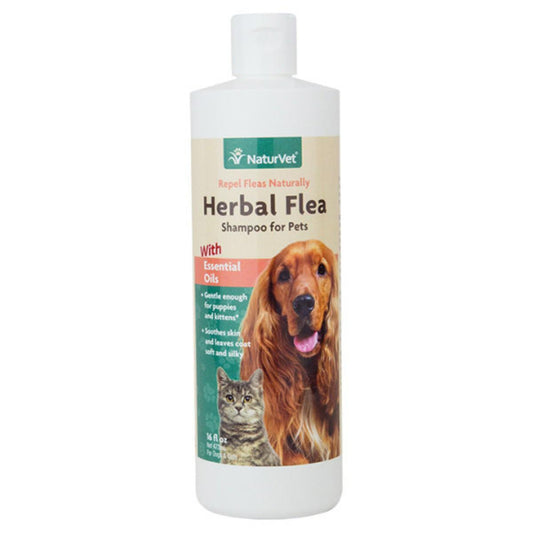 NaturVet Herbal Flea Shampoo 16z