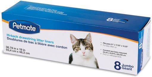 Petmate Hi-Back Pan Liner Jumbo 8ct