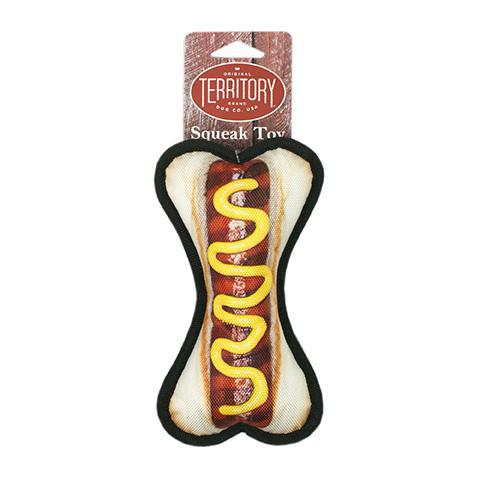 Territory Hot Dog Bone w/ Squeaker 8"