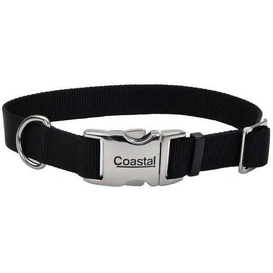 Coastal 3/4" Collar w/ Buckle Black 14"-20"