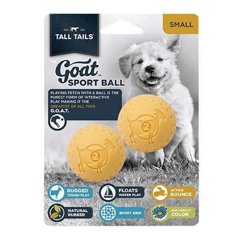 Tall Tails GOAT ball Yellow 2" 2pk