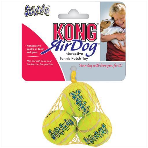 Kong Squeaker Tennis Ball 3pk SM