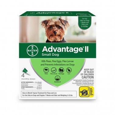 Bayer Advantage 2 Dog SM 3-10# 4pk