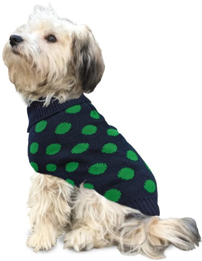 Fashion Pet Dot Sweater green MD