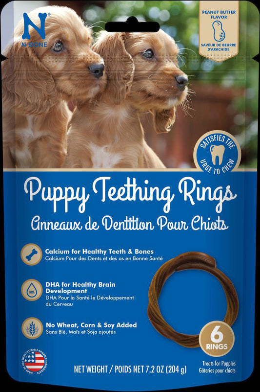 N-Bone Peanut Butter Teething Rings 6ct