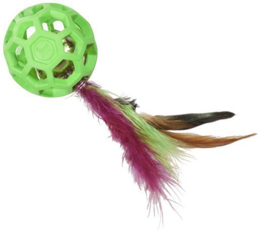 JW Cat Feather Ball w/Bell