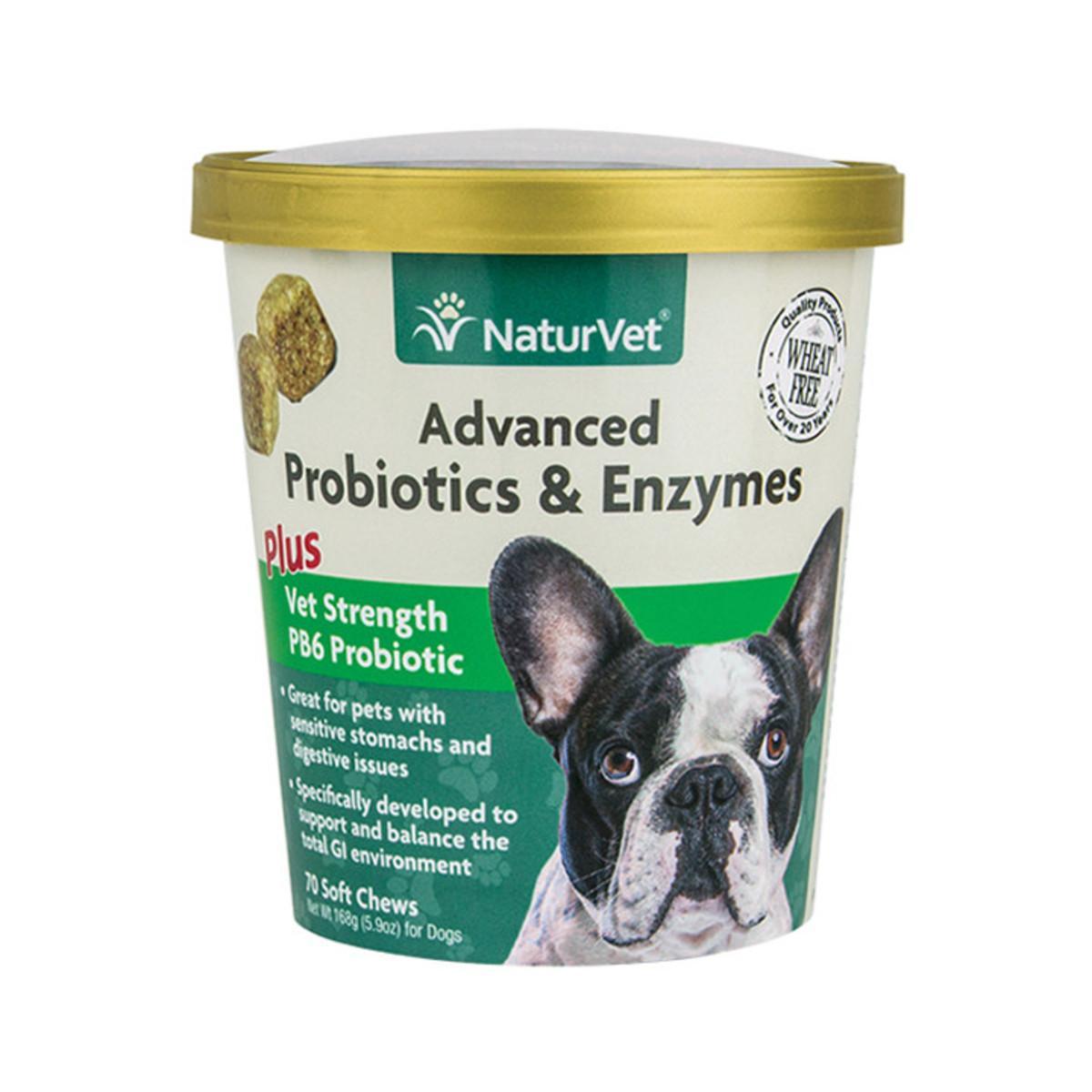 NaturVet Probiotics & Enzymes Chews 70ct