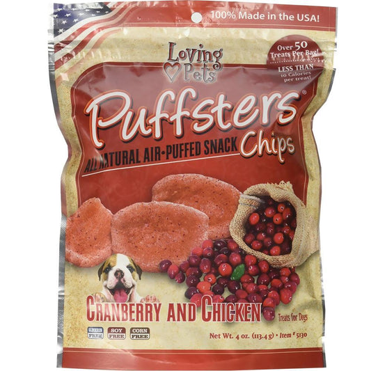 Puffsters Cranberry& Chicken Chips 4z